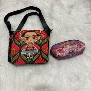 Frida Kahlo Purse and Makeup Bag